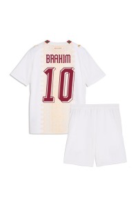 Marokko Brahim Diaz #10 Jalkapallovaatteet Lasten Vieraspeliasu MM-kisat 2026 Lyhythihainen (+ Lyhyet housut)